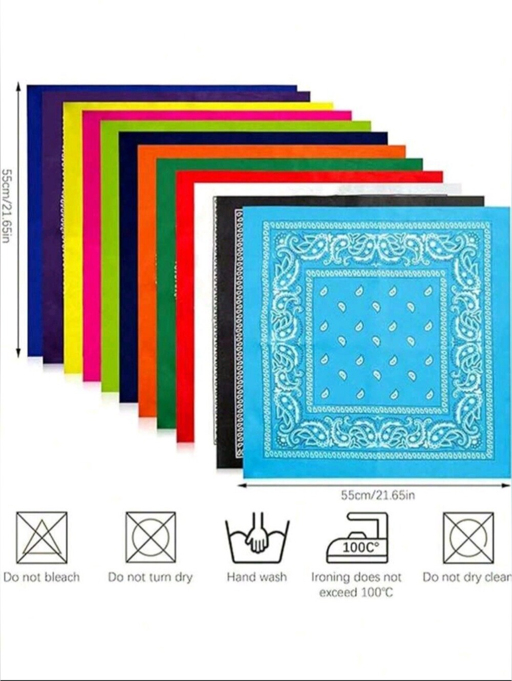 18pcs Paisley Print Square Scarves, Mixed Colors Middle Eastern-Inspired Design,